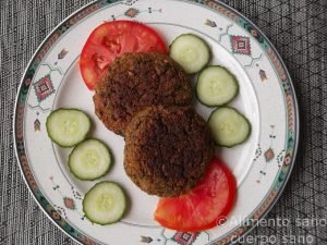 Hamburguesa de falafel al horno