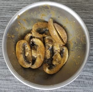 Portobellos en costra de pecanas