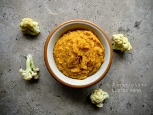 pure de camote y coliflor
