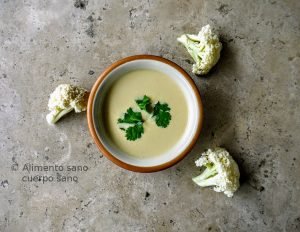 Crema de coliflor al curry