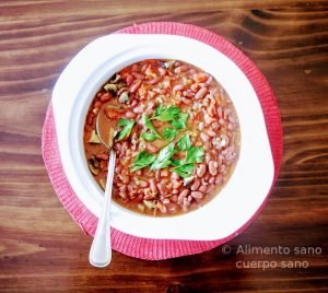 chili de frejoles con portobellos