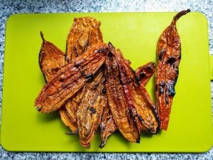 Ají mirasol recién tostado